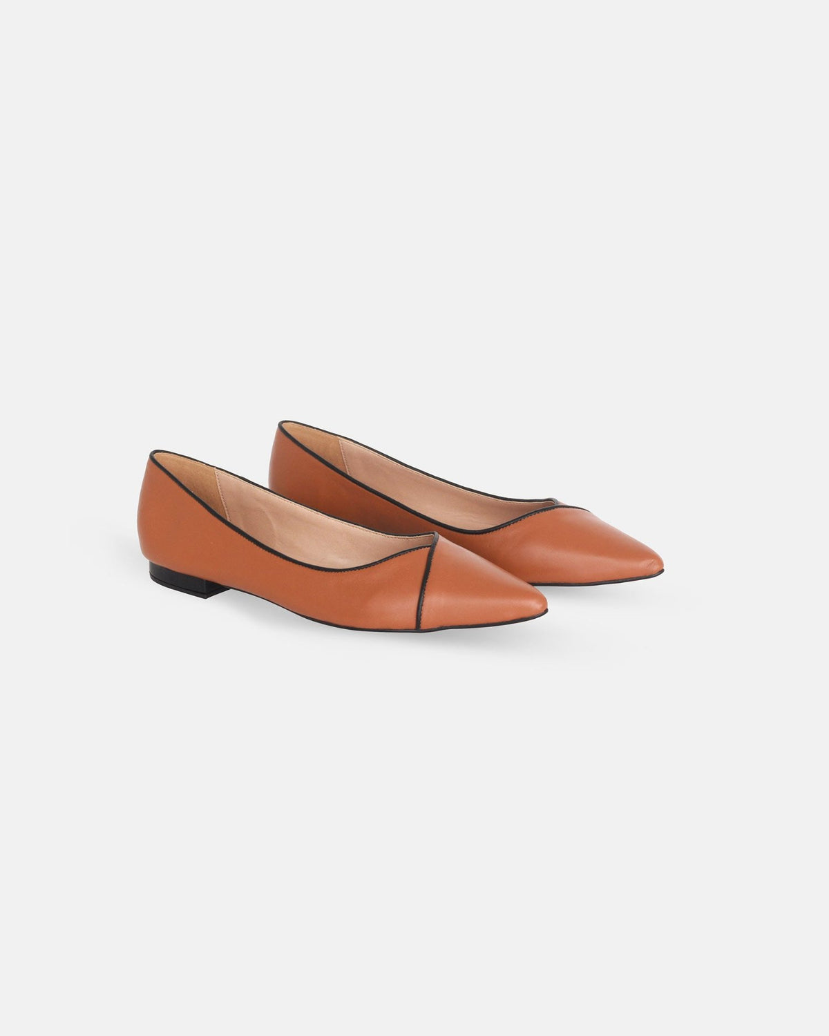 Mangará Atelier Ariri Komfort-Ballerinas aus braunem Leder – Seitenansicht – SKU 103NVCA38