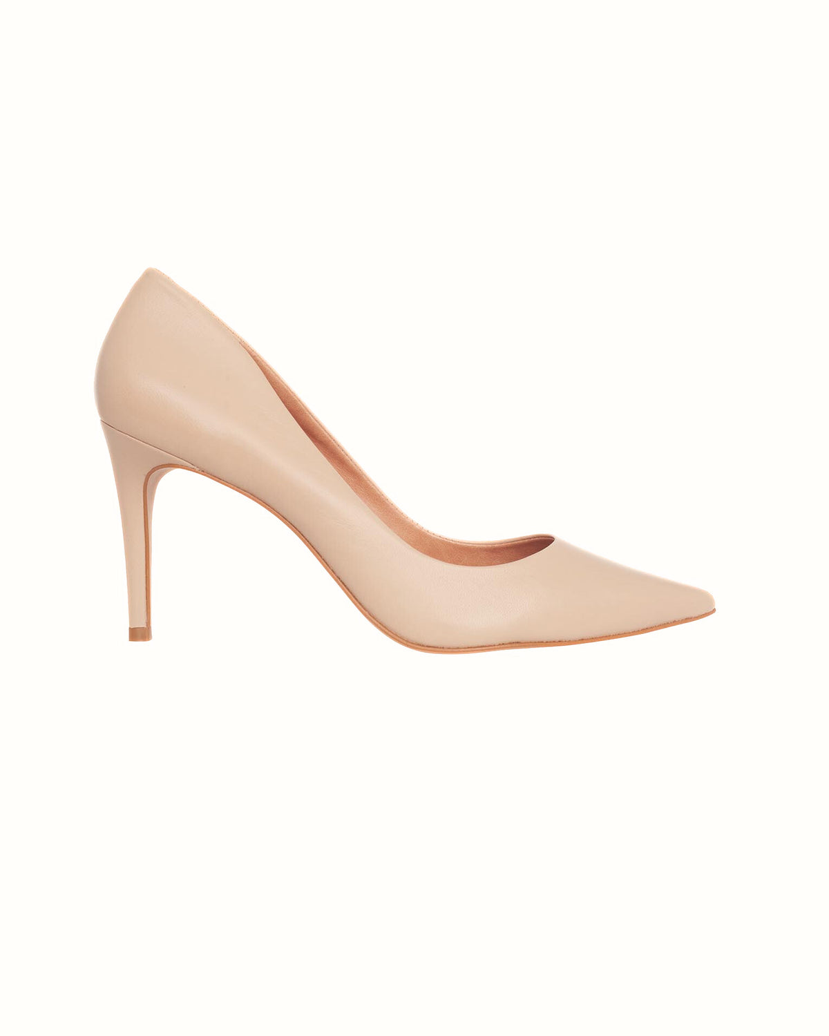 Mangara Atelier Beri Beige Leather Stiletto Pumps 8.7cm – Front view – SKU 19KCA9MBI37