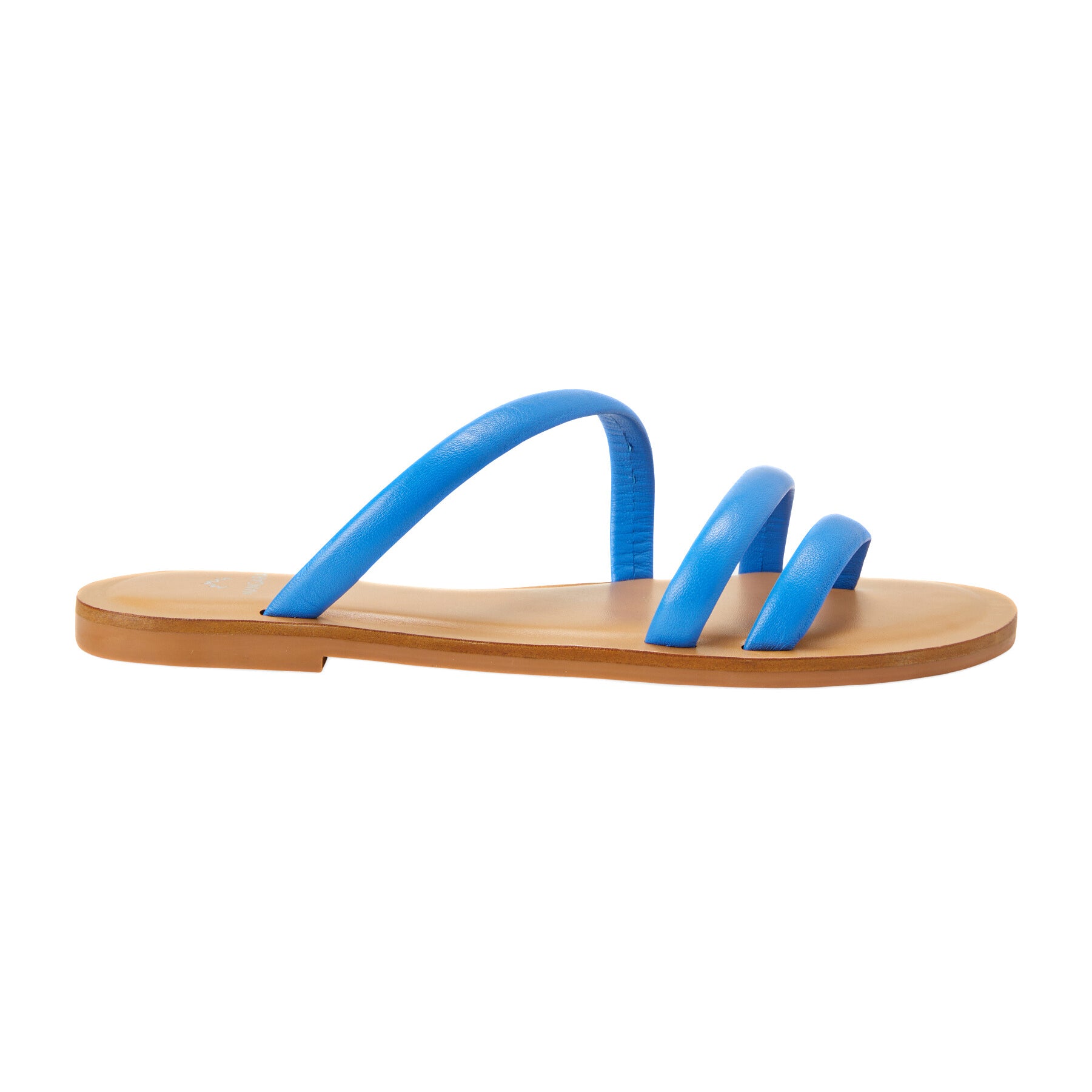 Green Calf Leather Flat Sandals – Women’s Minimalist Three-Strap Slides