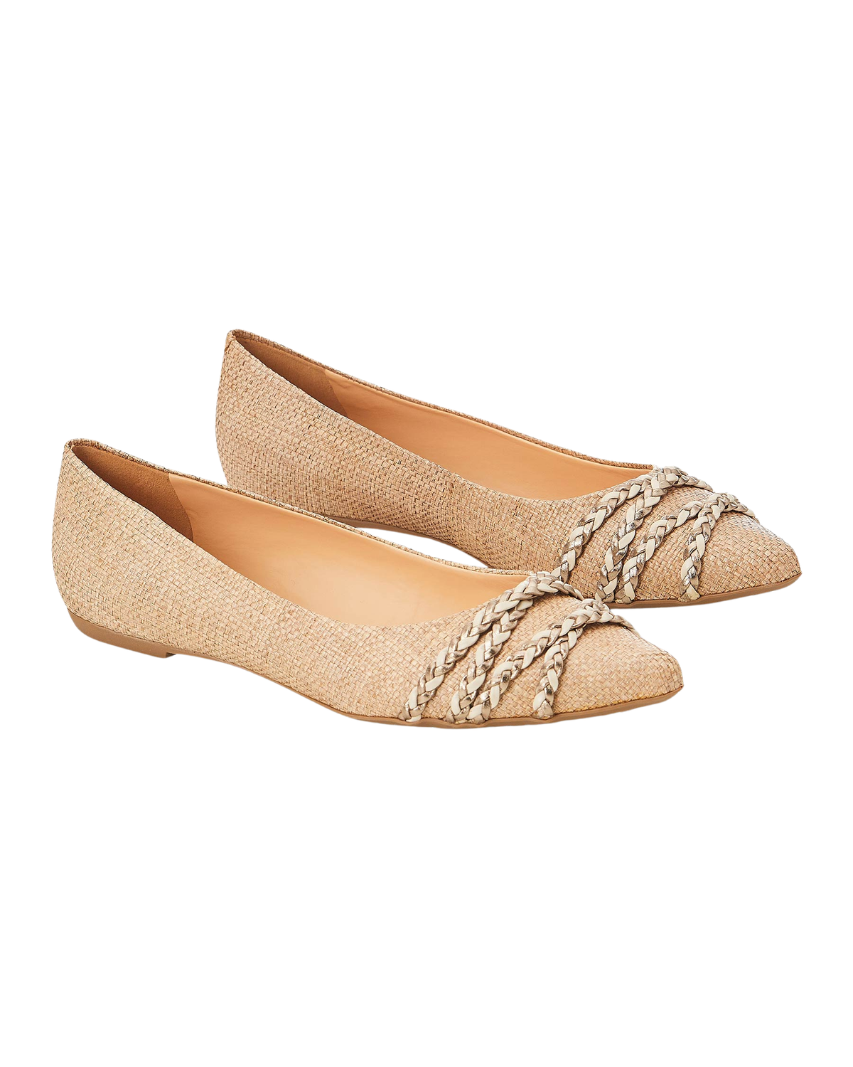 Mangara Atelier Guarandi Ballerinas aus natürlichem Raffiabast – Paaransicht – SKU 222E0726