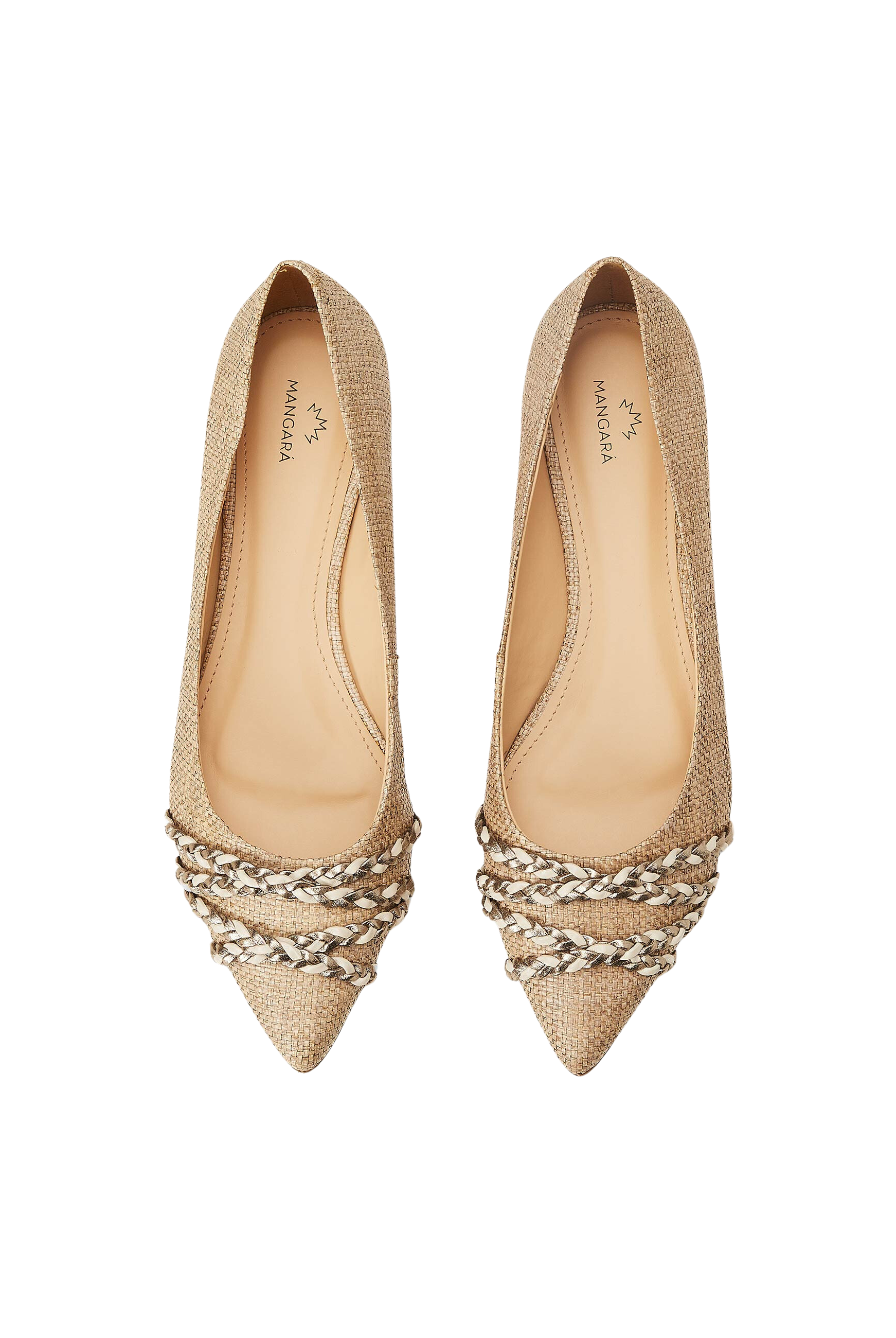 Mangara Atelier Guarandi Natural Raffia Ballet Flats - Top view - SKU 222E0726