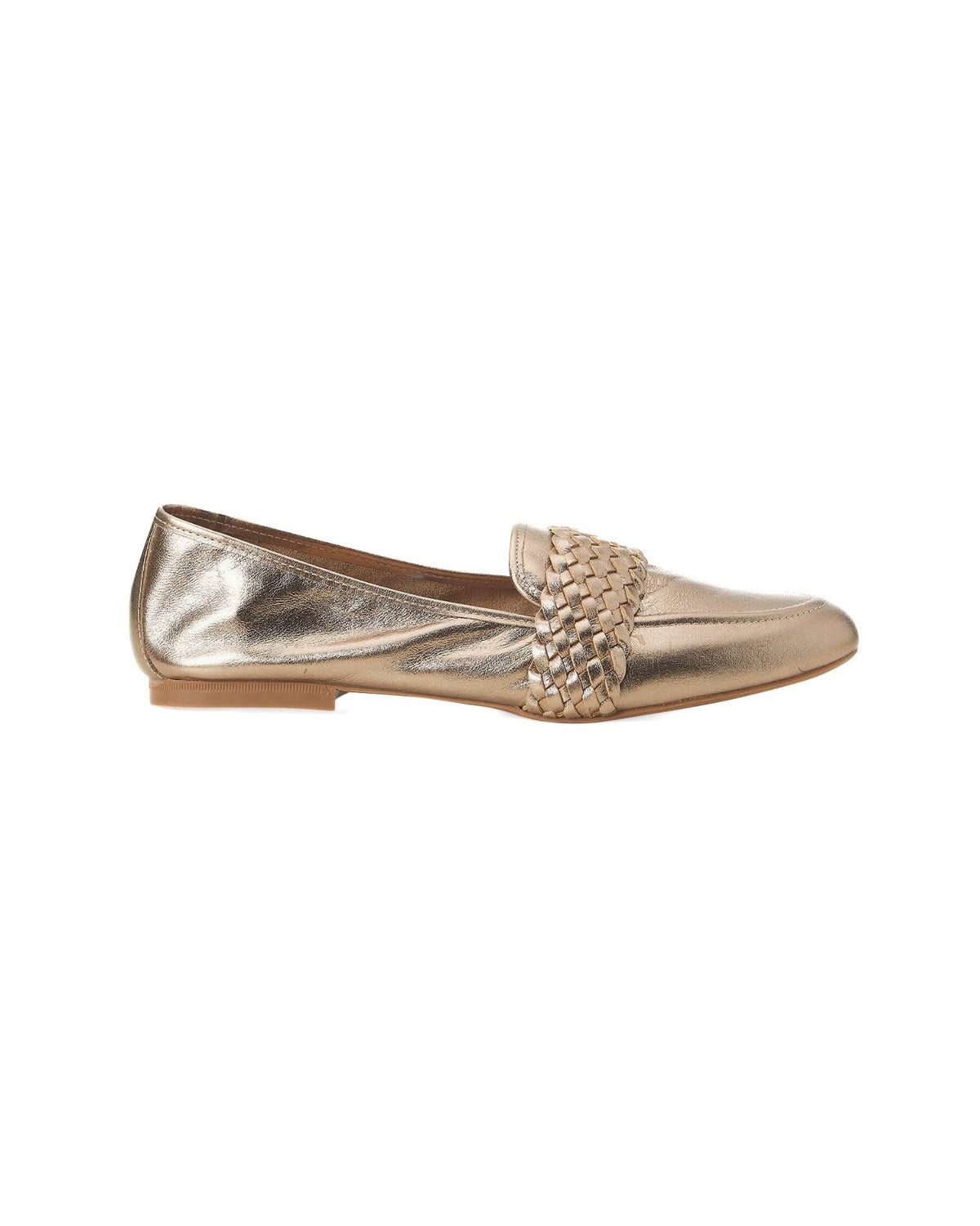Mangara Atelier Baru Sommer-Loafer aus natürlichem, flachem Leder – Vorderansicht – SKU 222E082738