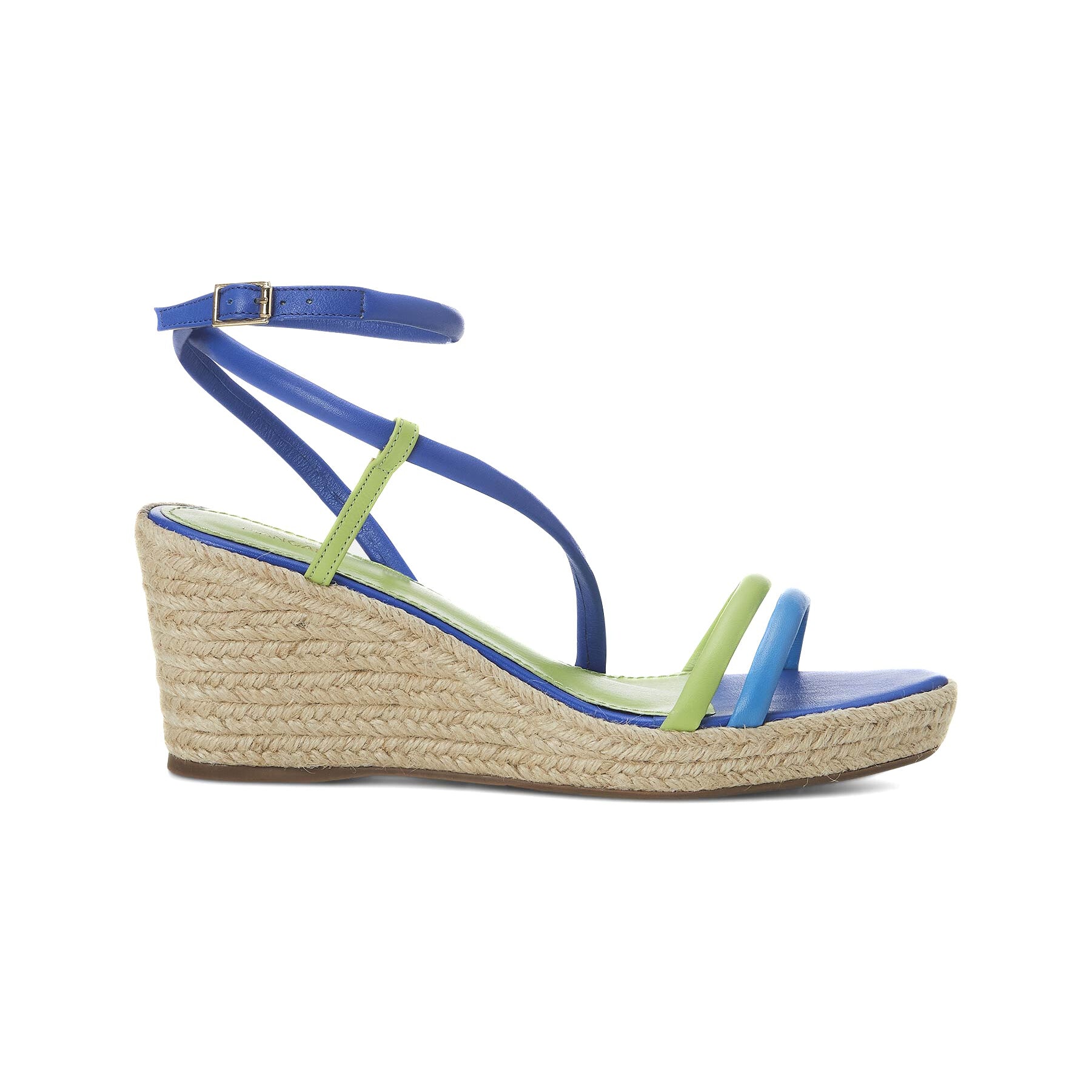 White Leather Espadrille Wedges Romã – Women’s Jute Platform Sandals