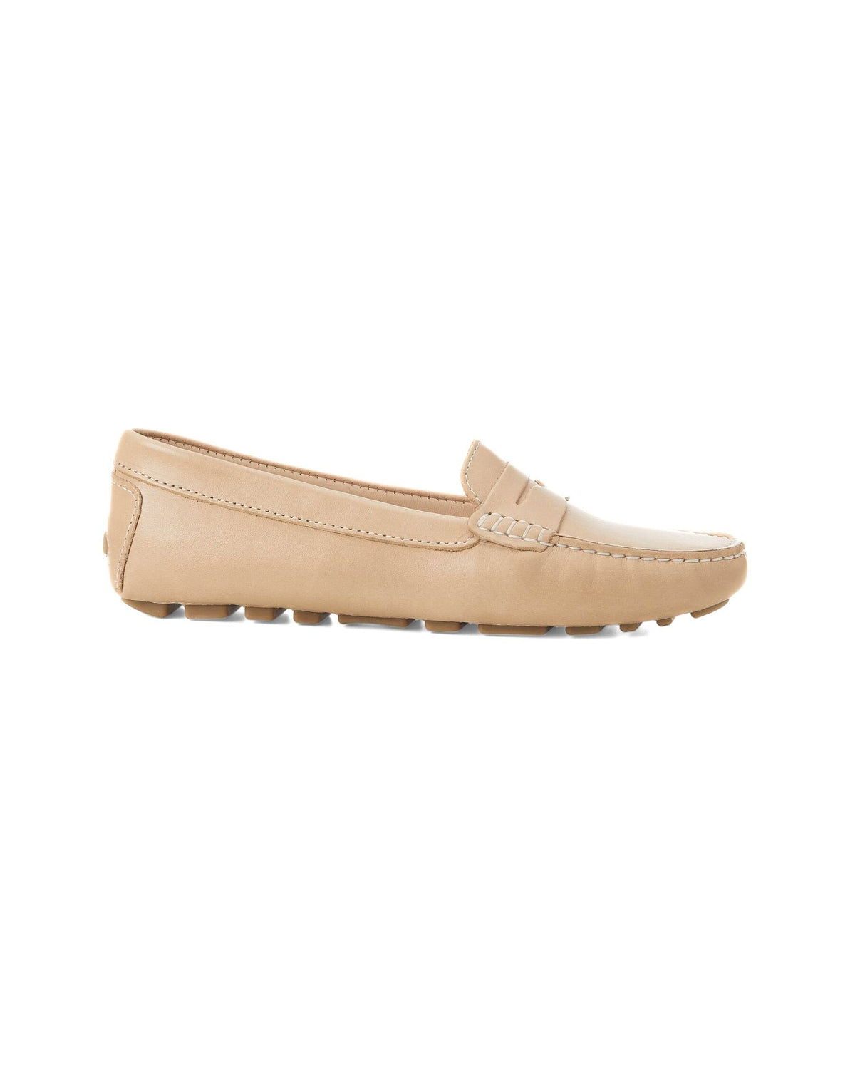 Mangará Atelier Angico Penny-Loafer aus beigem Kalbsleder – Vorderansicht – SKU 222H022840