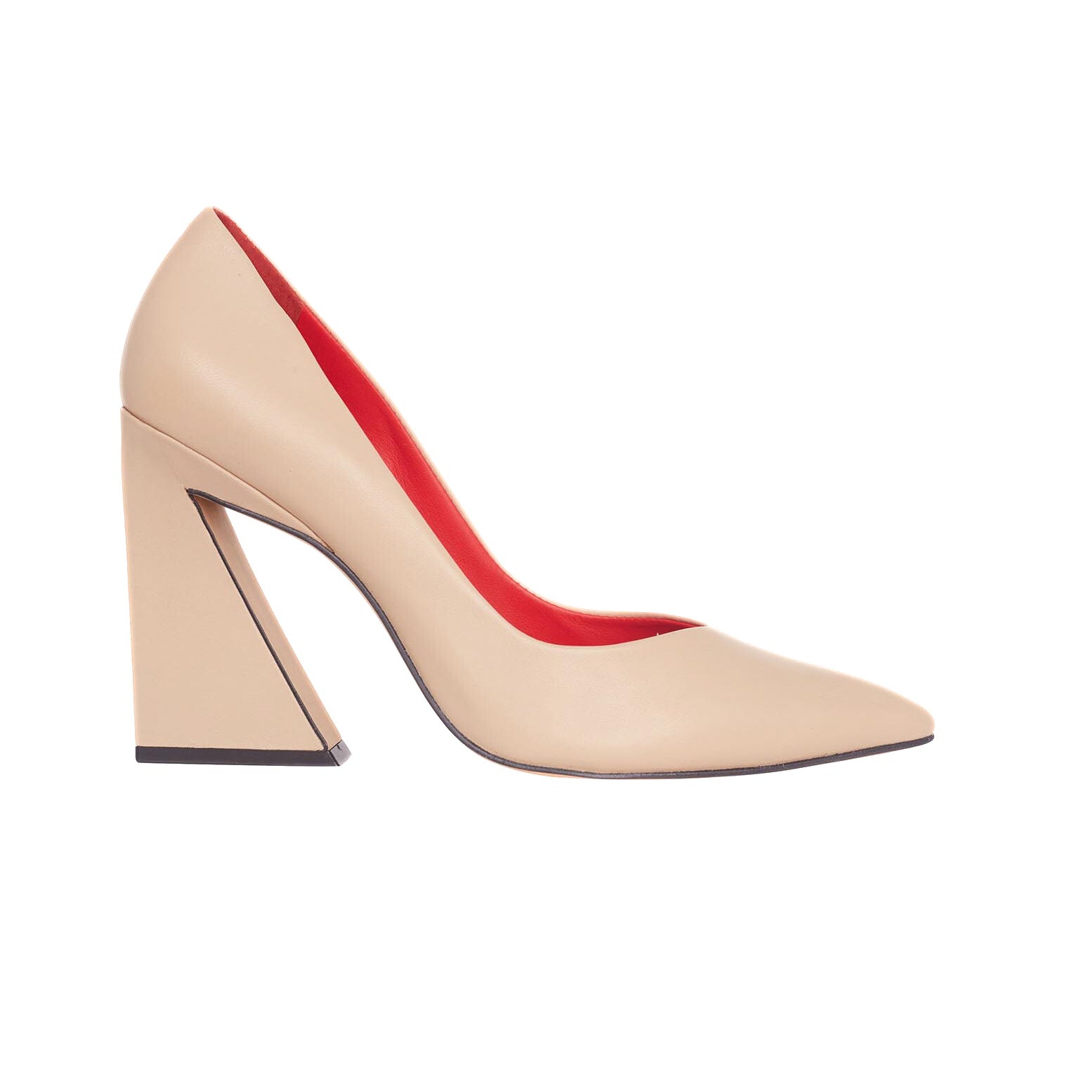 Maraca Leather Pumps Maraca – Women’s 10 cm Geometric Block Heel Shoes