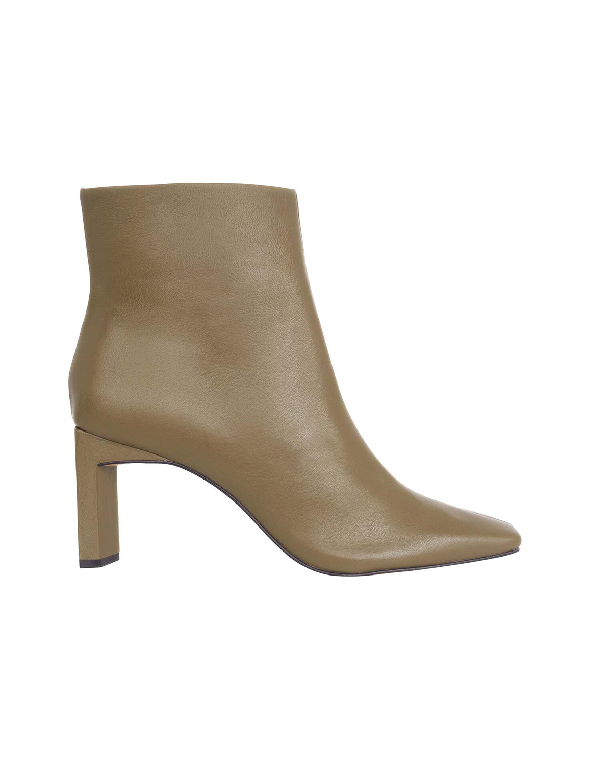 Mangará Atelier Olive Green Goat Leather Ankle Boots – Front View – SKU 377CA4MMU37