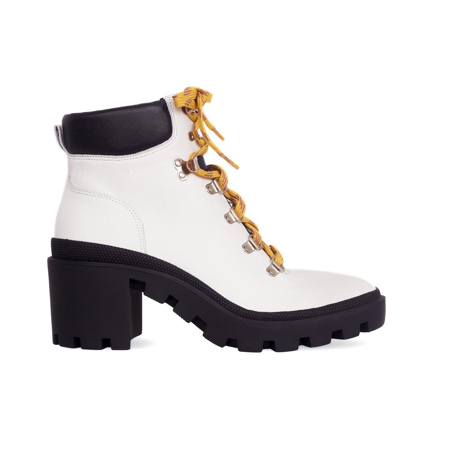 Mangará Atelier Vriesea White Leather Combat Boots – Front View – SKU 482IN1VBR37