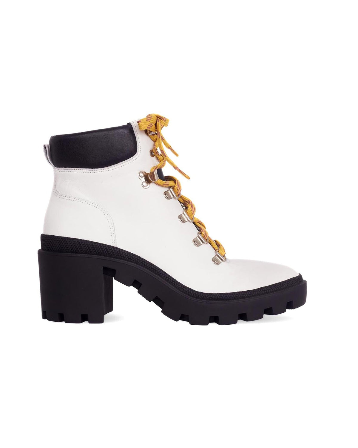 Mangará Atelier Vriesea White Leather Combat Boots – Front View – SKU 482IN1VBR37