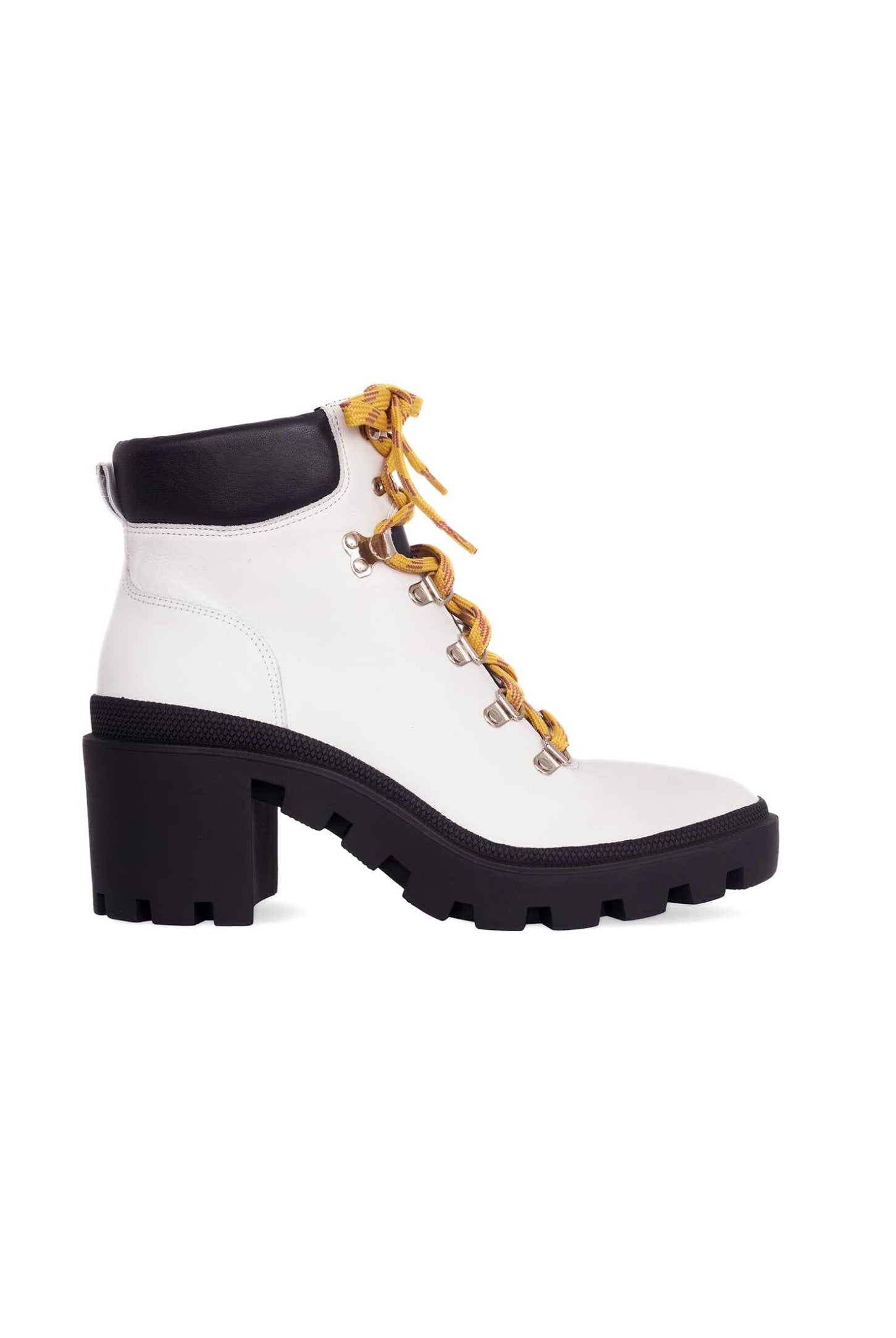 Mangará Atelier Vriesea White Leather Combat Boots – Front View – SKU 482IN1VBR37