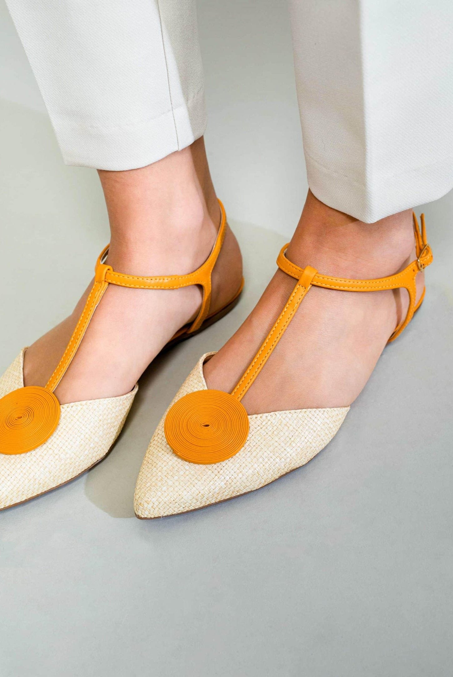 Mangará Acerola Women's Sandales - Natural Raffia - Leather details