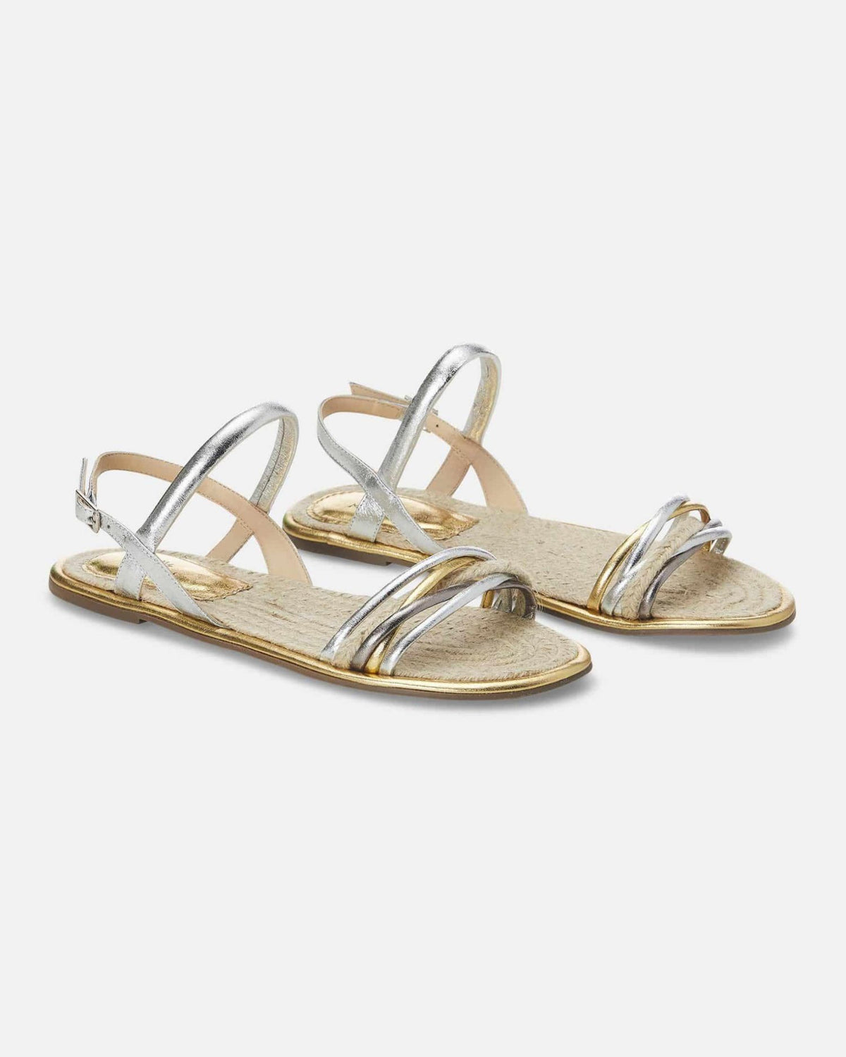 Mangará Albizia Damen-Sandalen aus Naturbast und Leder