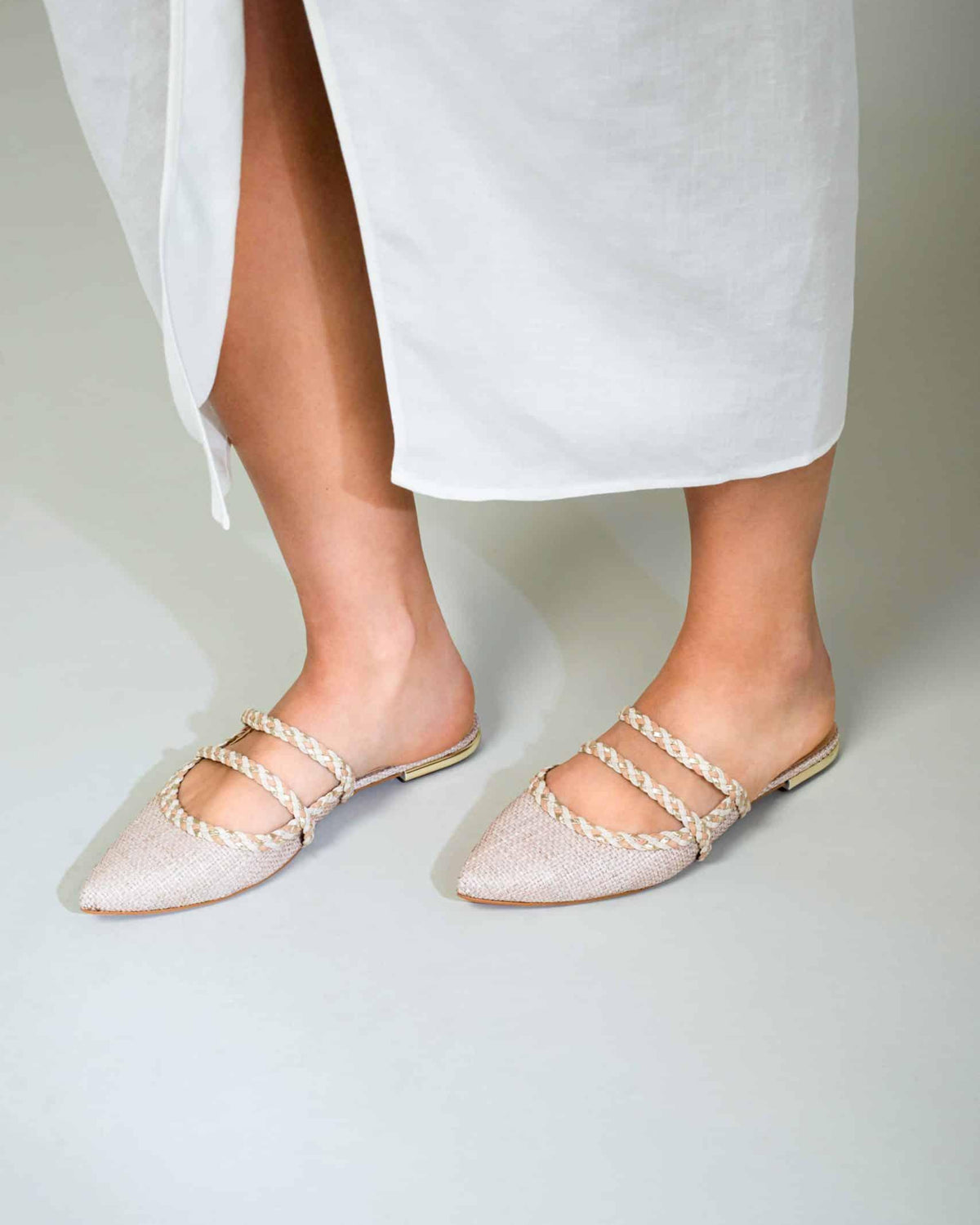 Mangará Amburana Damen-Pantoletten – Beige