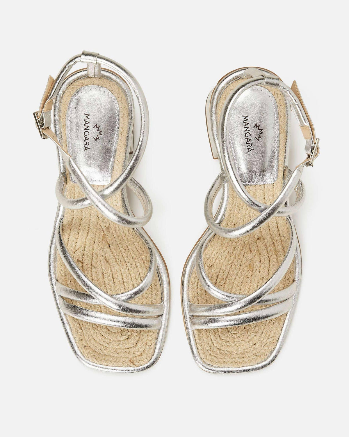 Mangará Bromélia Damen-Sandalen aus Leder – 7 cm Blockabsatz