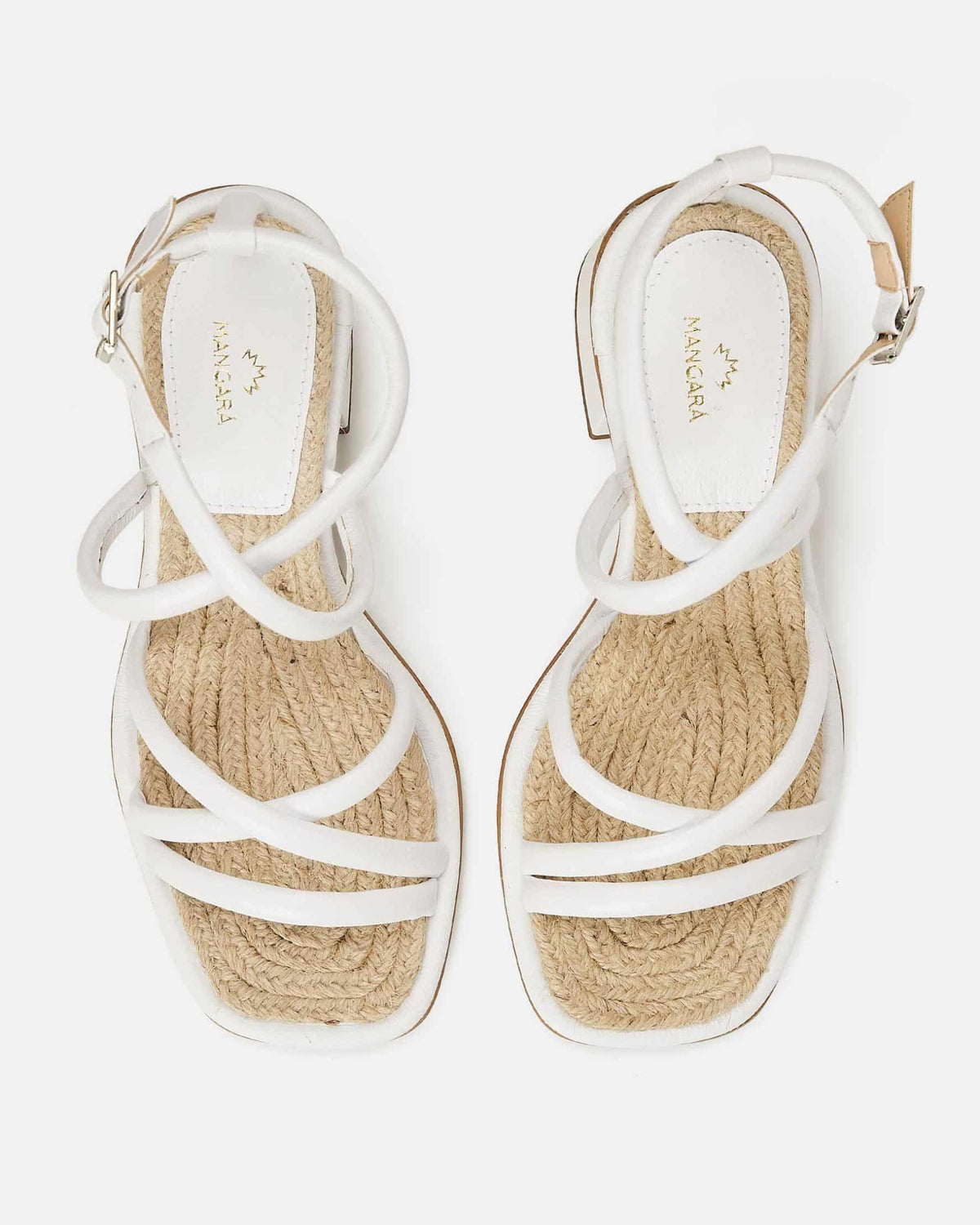 Mangará Bromélia Damen-Sandalen aus Leder – 7 cm Blockabsatz