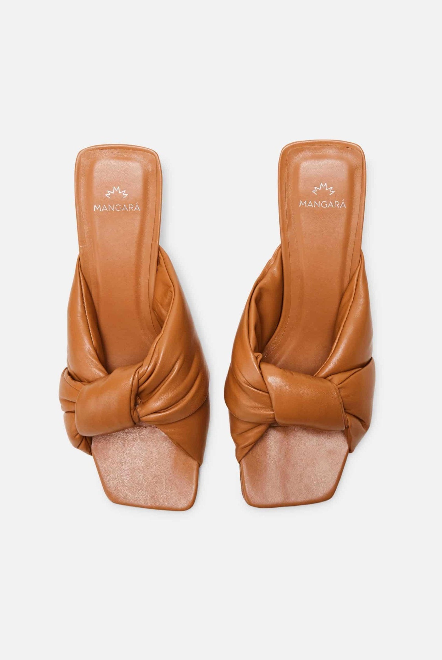 Mangará Women's Caroba Mules Goat Leather - Narrow Width - 4cm Block Heel