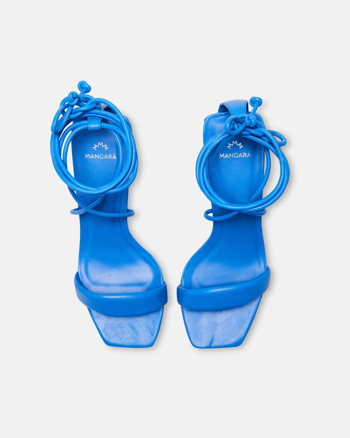 Mangará Atelier Caúna Blaue Kalbsleder-Riemchensandalen mit Blockabsatz – Seitenansicht – SKU 222A124637
