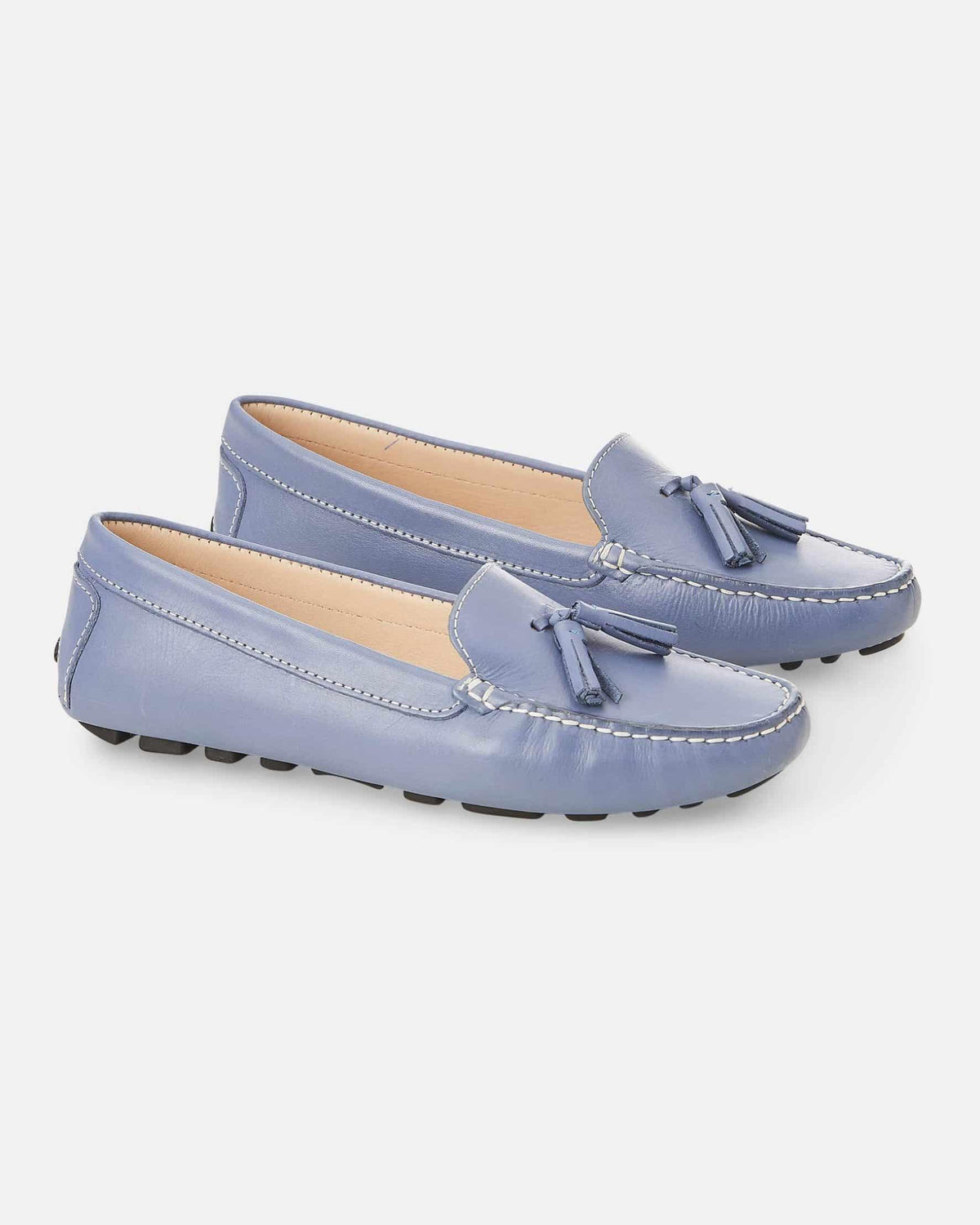 Mangará Atelier Caviúna Blaue Lederquasten-Loafer – Quastendetail – SKU 222H020438