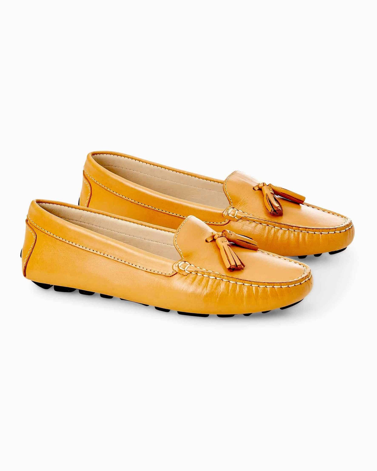 Mangará Atelier Caviúna Karamellfarbene Lederquasten-Loafer – Quastendetail – SKU 222H023138