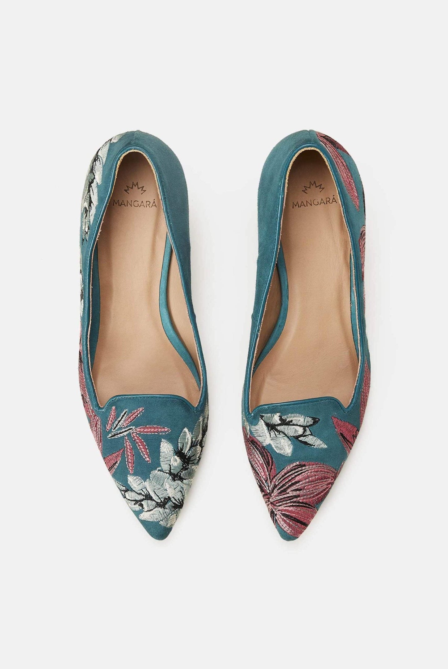 Mangará Ipê Women's Pumps - Leather - Handmade - Embroidery - 6cm Kitten Heel