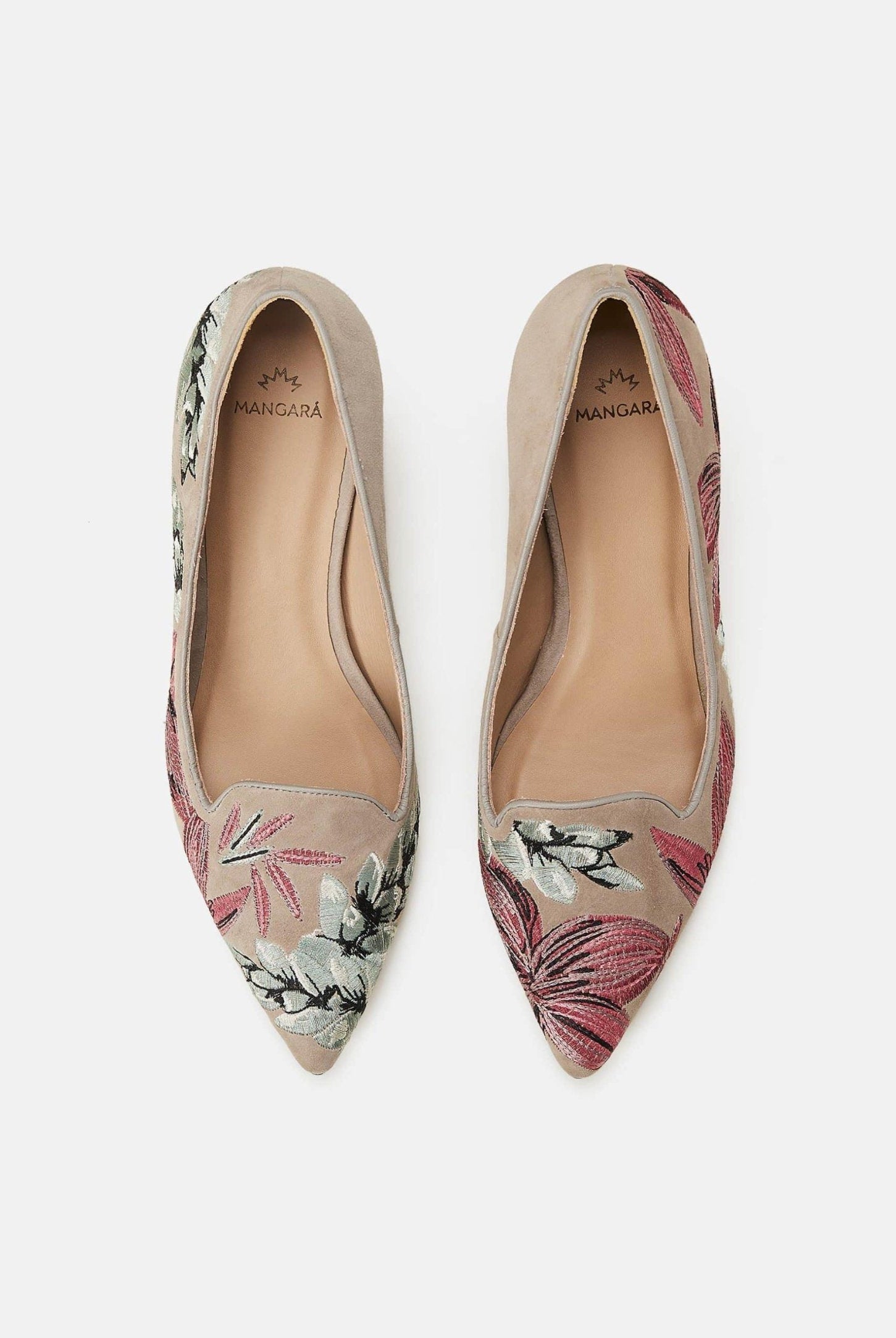 Mangará Ipê Women's Pumps - Leather - Handmade - Embroidery - 6cm Kitten Heel