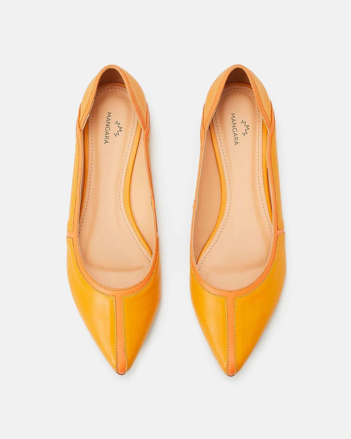 Ballerinas aus gelbem Leder von Mangará Atelier – Seitenansicht – SKU 222E062438