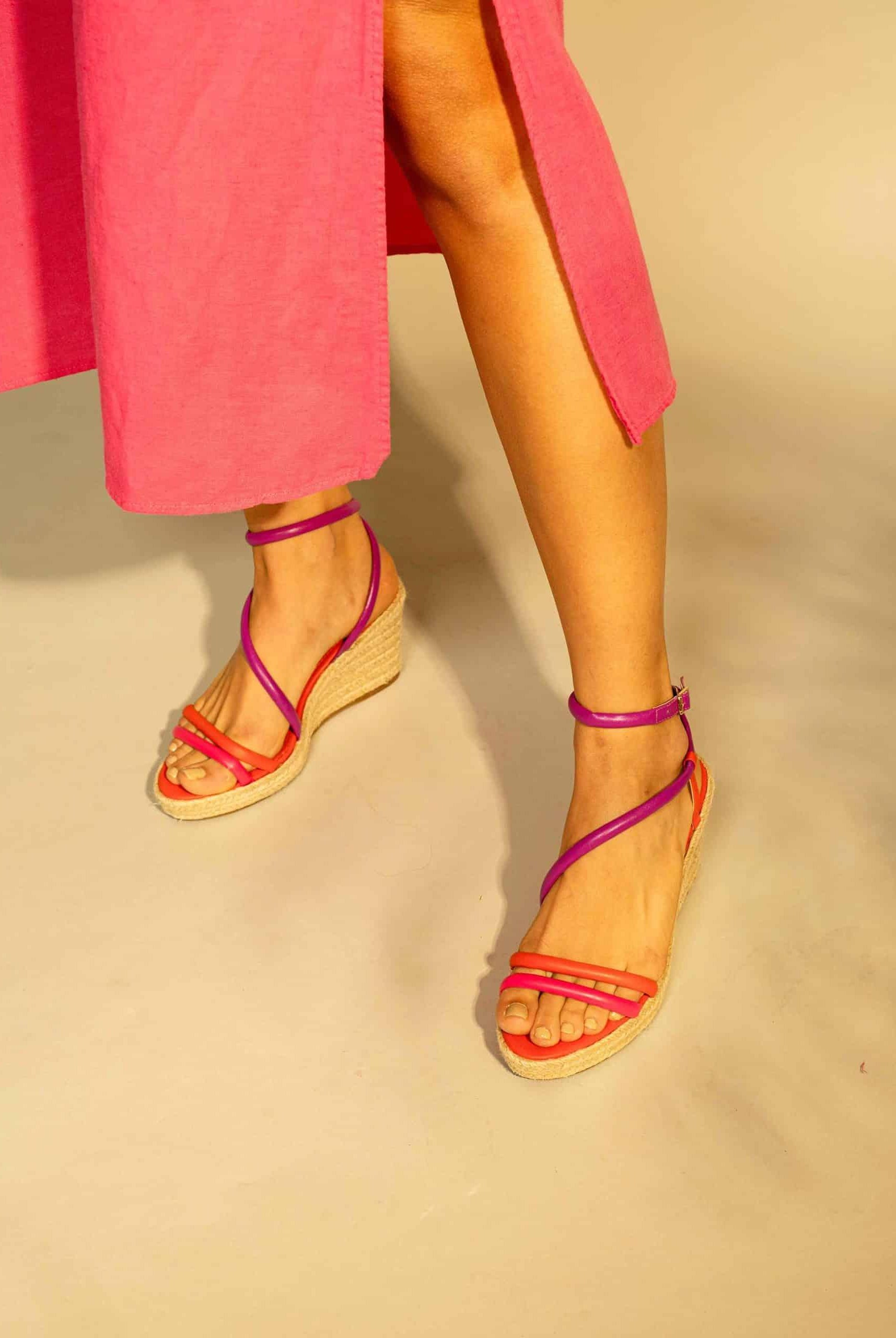 Mangará Romã Women's Espadrilles - Leather and Raffia