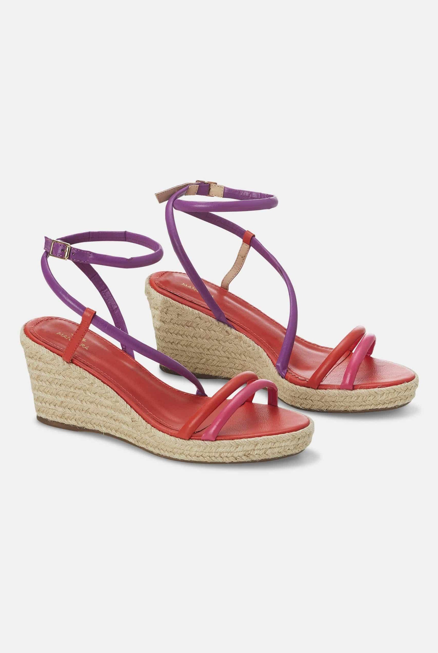 Mangará Romã Women's Espadrilles - Leather and Raffia