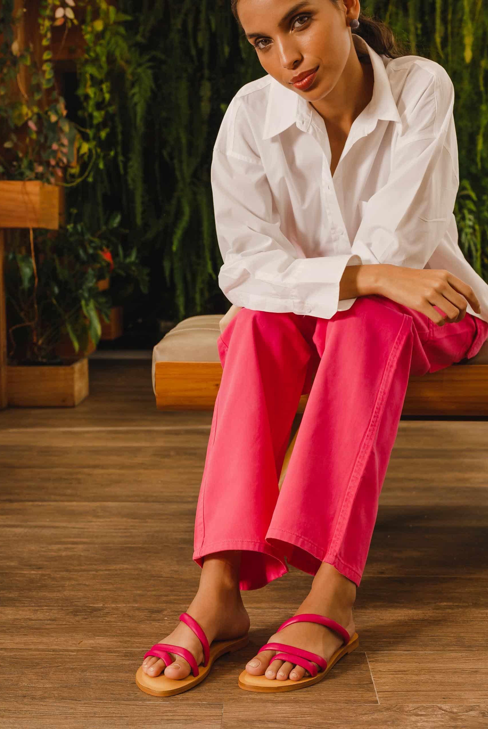 Mangará Women's Cocão Leather Slippers