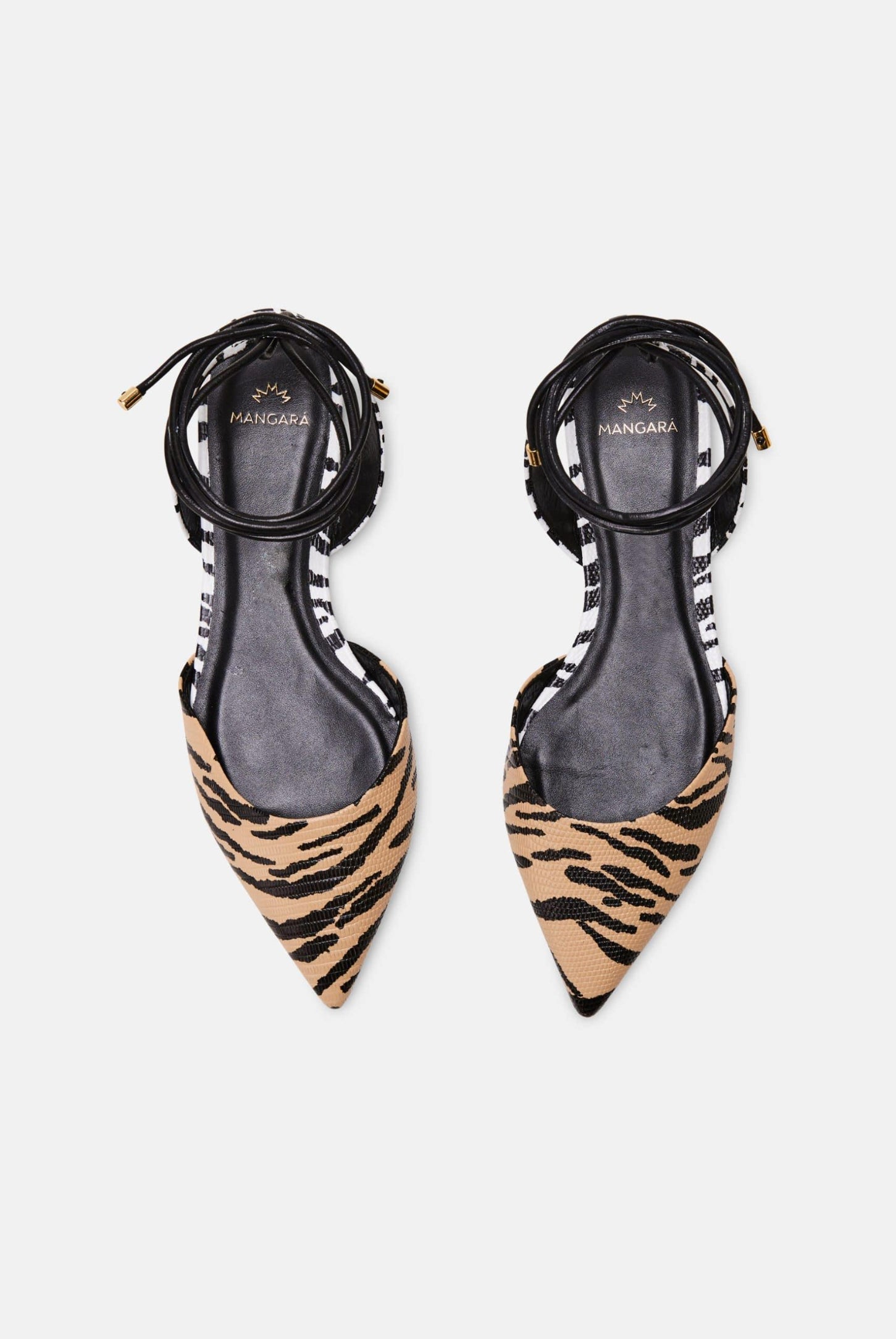 Mangará Women's Palmito Sandales Goat Leather - Animal Print