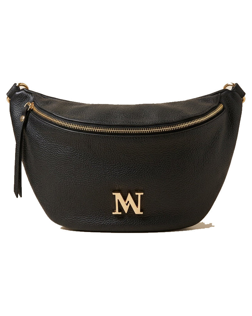Mondieux Madame Camille leather bag in black, still product view