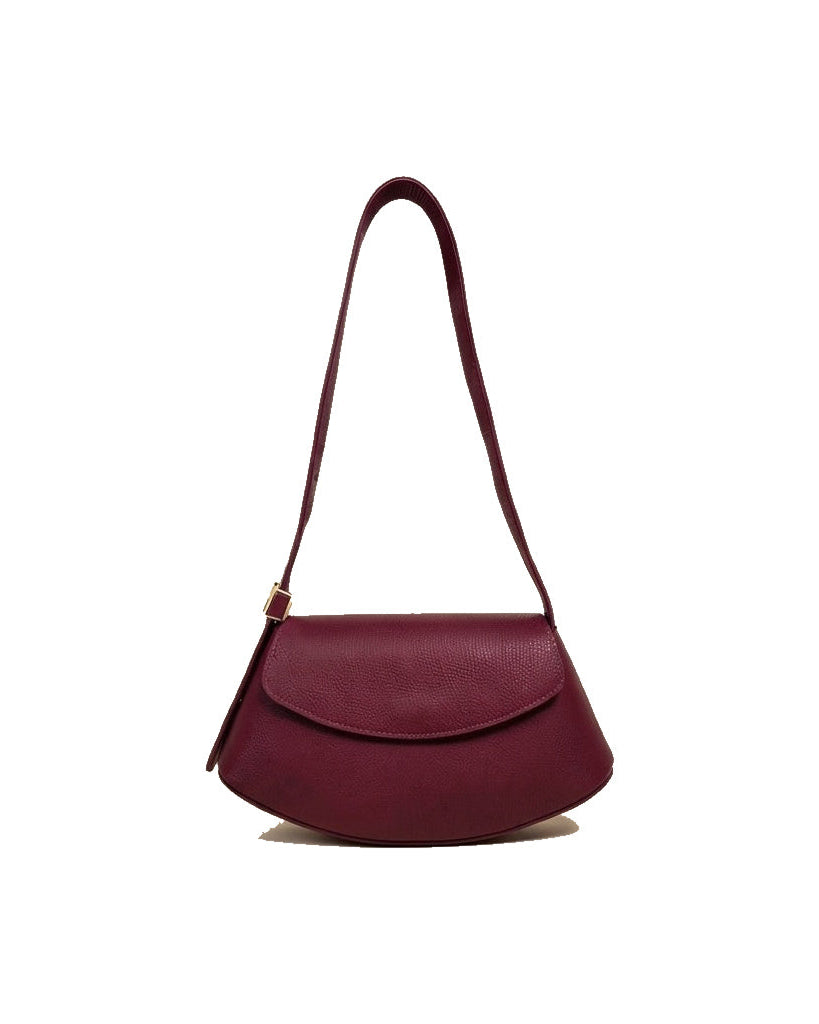 Mondieux Madame Lady leather bag in bordeaux, still product view