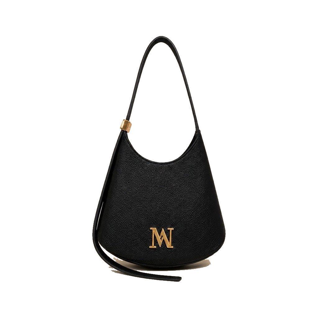 Mondieux Madame Mademoiselle leather bag in black, still product view