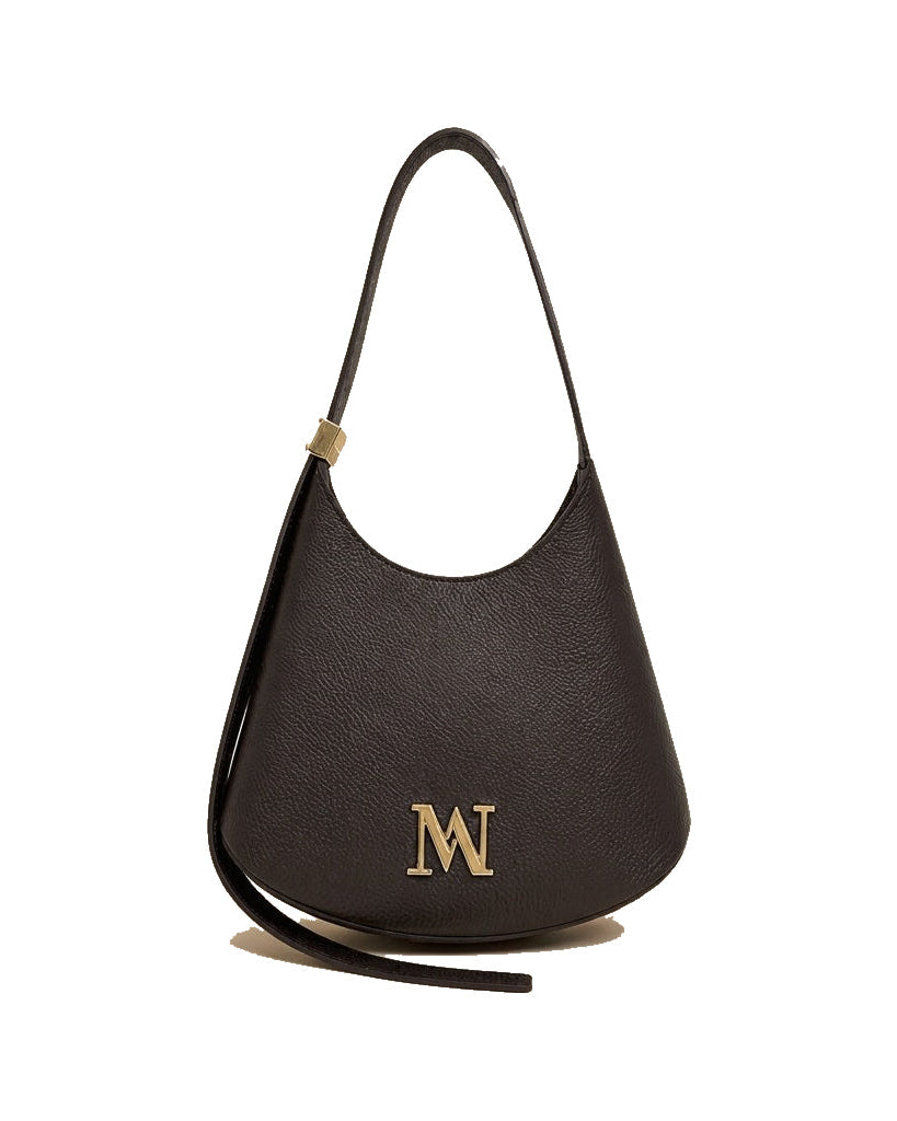 Mondieux Madame Mademoiselle leather bag in dark choco, still product view