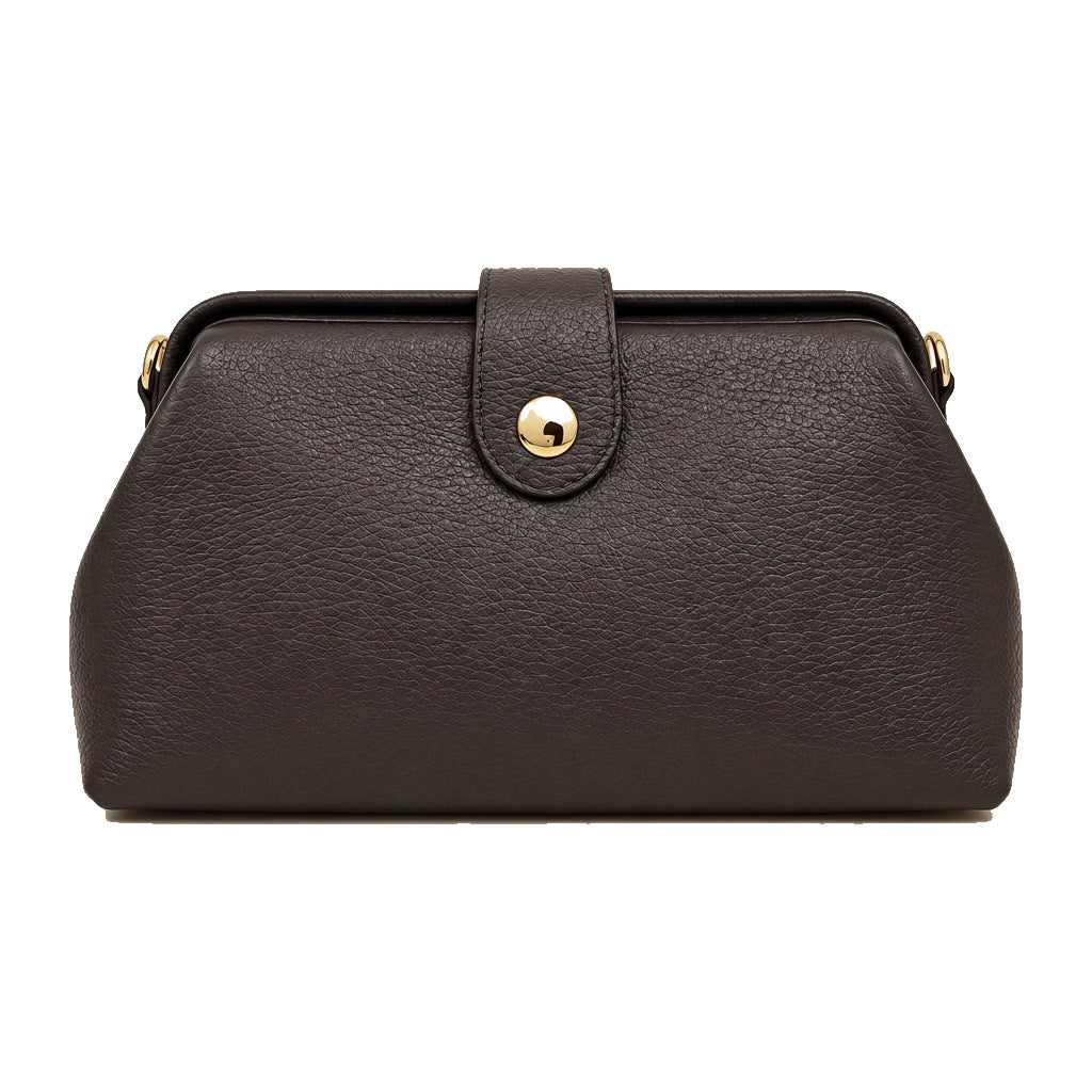 Mondieux Madame Rosanne leather bag in dark choco, still product view