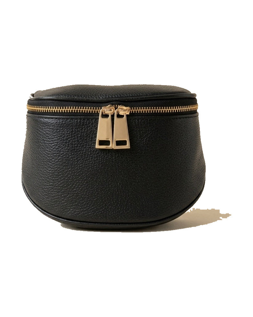Mondieux Madame Sergio leather and suede bag in black, still product view
