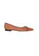Mangara Atelier Ariri Ballerines en cuir marron Chaussures plates Confort – Vue de face – SKU 103NVCA38