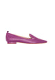Mangara Atelier Butia Ballerines en cuir à bout pointu violet Chaussures plates – Vue de face – SKU 107NVME38