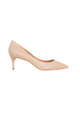 Mangará Atelier Beige Lederpumps mit mittlerem Blockabsatz – Vorderansicht – SKU 16HCA1MBI37