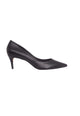 Mangará Atelier Tenate Black Leather Block Heel Pumps – Front View – SKU 16HCA1MBL37
