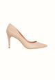 Mangara Atelier Beri Beige Leather Stiletto Pumps 8.7cm – Front view – SKU 19KCA9MBI37