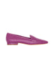 Mocassins à bout carré en cuir violet Mangará Atelier – Vue de face – SKU 201NVME38