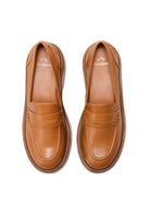 Mangara Atelier Carvalho Caramel Leather Chunky Platform Loafers - Top view - SKU 222A0342