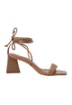 Mangará Atelier Caúna Chocolat Riemchensandalen mit Blockabsatz aus Kalbsleder – Vorderansicht – SKU 222A124537