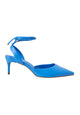 Mangará Atelier Blaue Leder-Slingback-Absätze mit spitzer Zehenpartie – Vorderansicht – SKU 222A134638