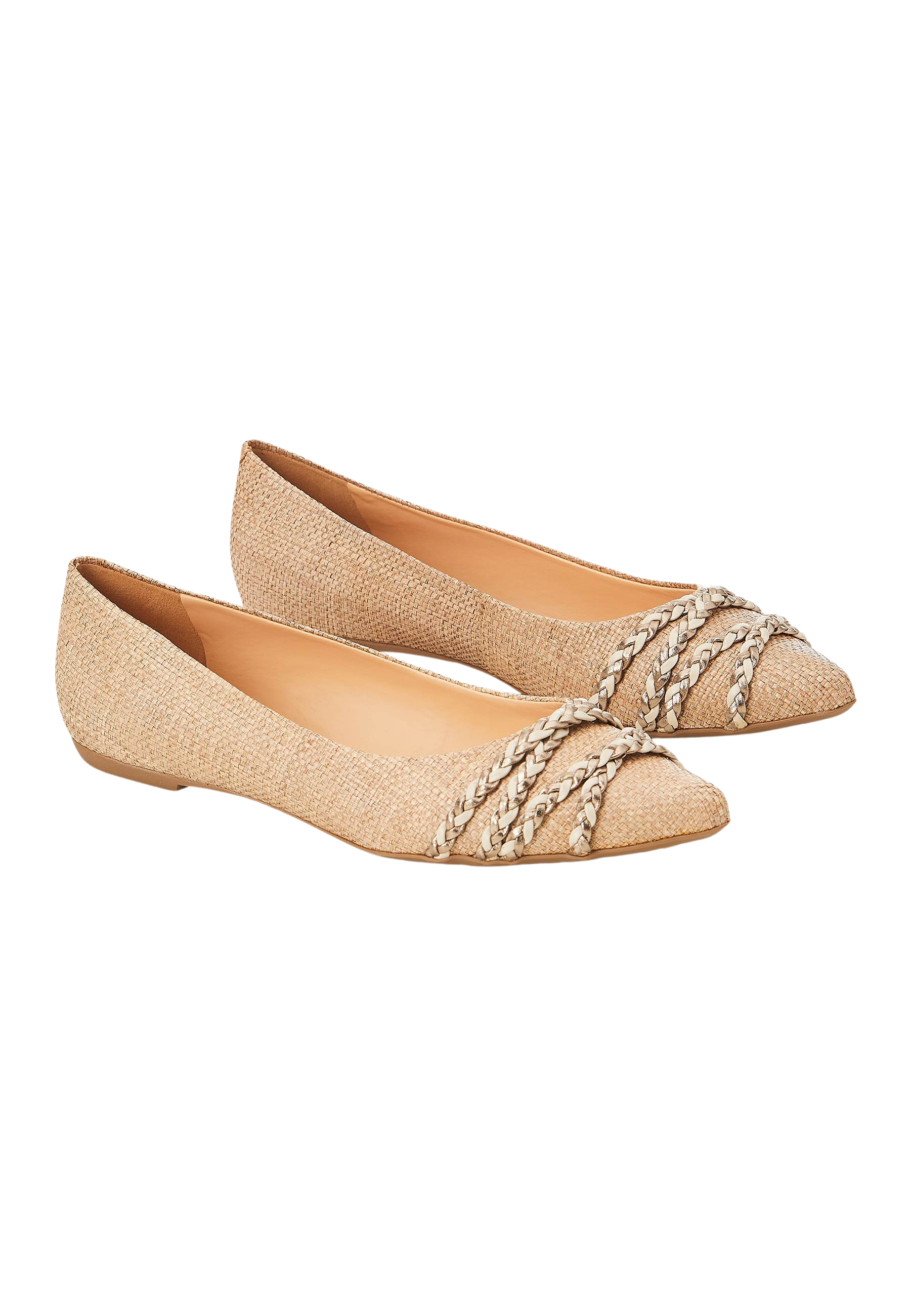 Mangara Atelier Guarandi Natural Raffia Ballet Flats - Pair view - SKU 222E0726