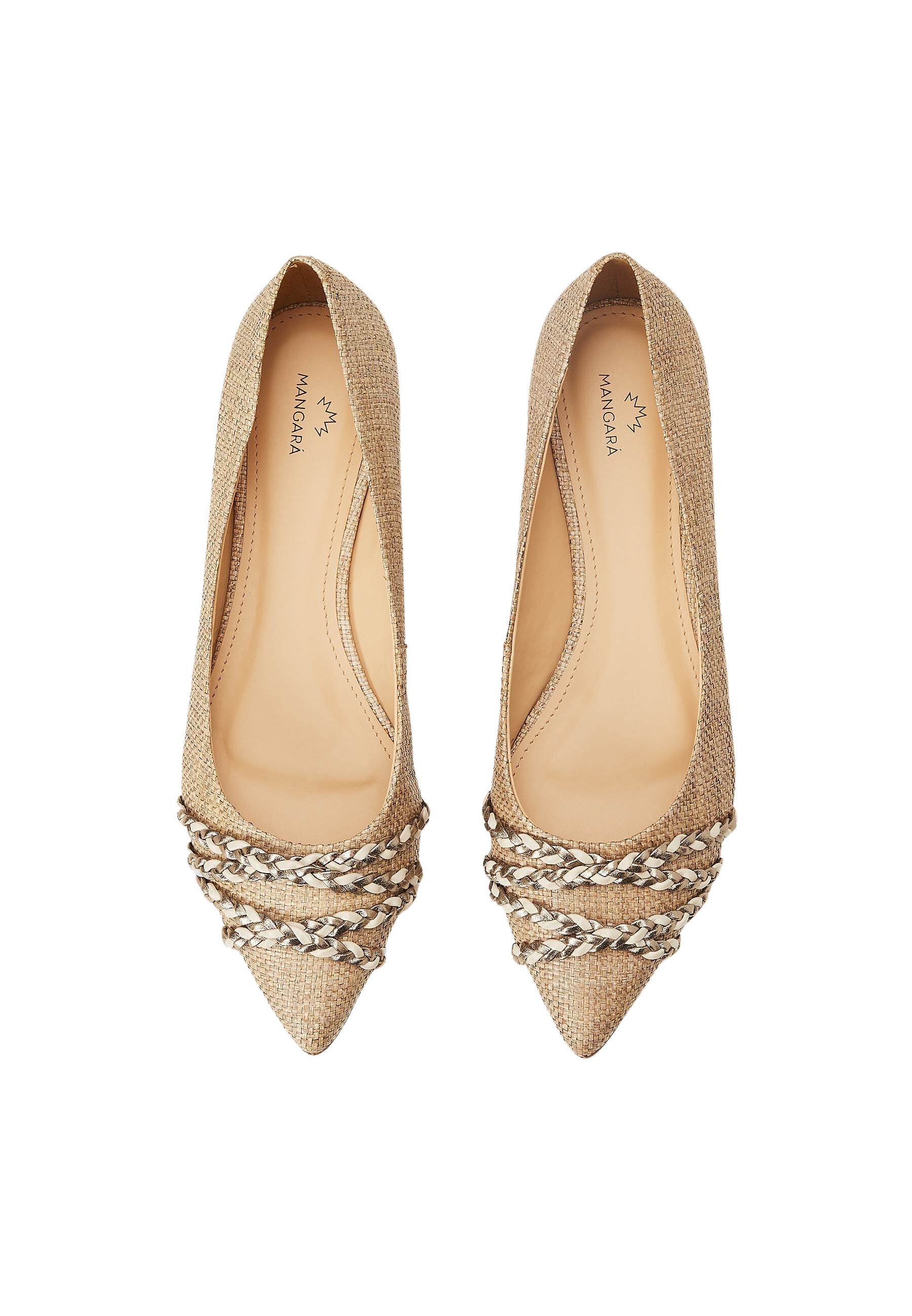 Mangara Atelier Guarandi Natural Raffia Ballet Flats - Top view - SKU 222E0726