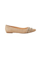 Mangará Atelier Beige Raffia Leather Ballet Flats – Front View – SKU 222E072638