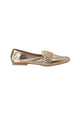 Mocassins d'été en cuir plat naturel Mangara Atelier Baru – Vue de face – SKU 222E082738