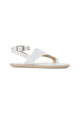 Mangará Atelier White Leather Toe-Ring Flat Sandals – Front View – SKU 222G05AA38