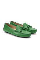 Caviuna green calf leather tassel loafers, pair view product photo